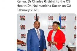DR. CHARLES GITHINJI APPOINTMENT AS THE NEW CHAIRPERSON OF THE PHARMACY AND POISONS BOARD OF KENYA