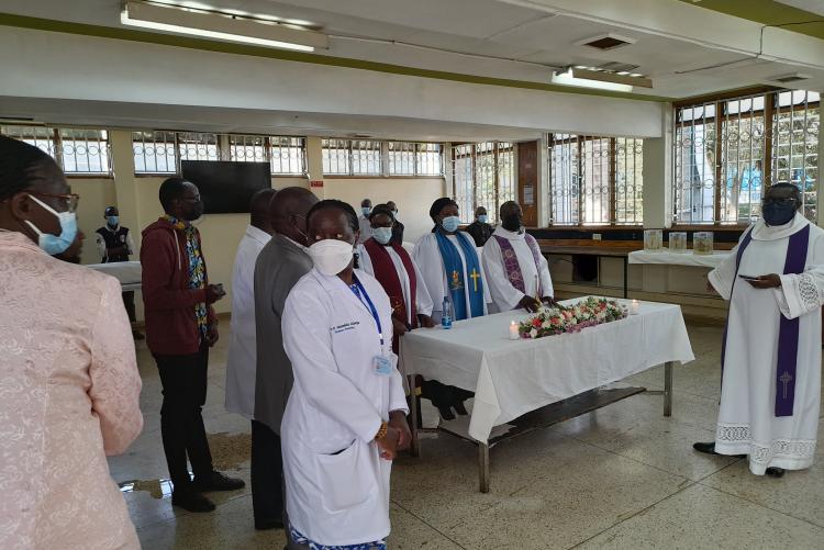 THE FIRST SPECIAL  PRAYER FOR THE CADAVERS HELD ON 14TH MARCH, 2022 AT THE DEPT. OF HUMAN ANATOMY- UON