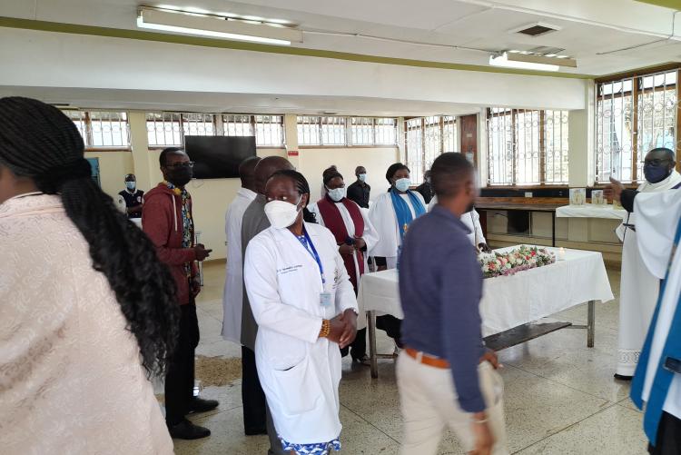 THE FIRST SPECIAL  PRAYER FOR THE CADAVERS HELD ON 14TH MARCH, 2022 AT THE DEPT. OF HUMAN ANATOMY- UON