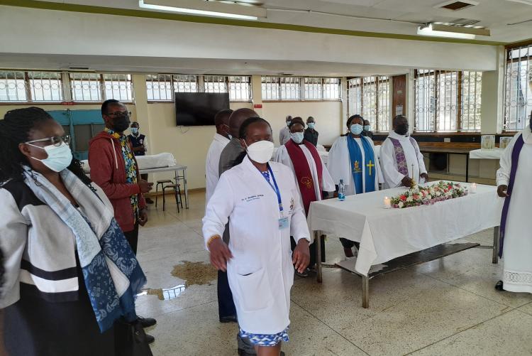 THE FIRST SPECIAL  PRAYER FOR THE CADAVERS HELD ON 14TH MARCH, 2022 AT THE DEPT. OF HUMAN ANATOMY- UON