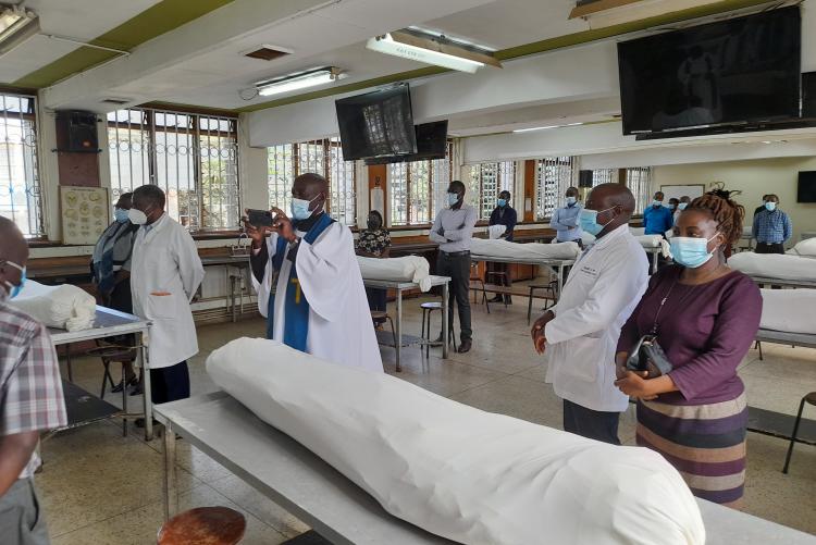 THE FIRST SPECIAL  PRAYER FOR THE CADAVERS HELD ON 14TH MARCH, 2022 AT THE DEPT. OF HUMAN ANATOMY- UON