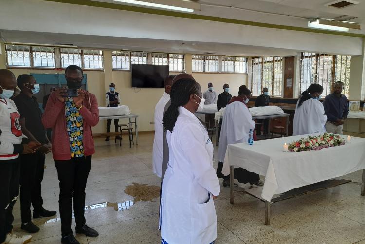 THE FIRST SPECIAL  PRAYER FOR THE CADAVERS HELD ON 14TH MARCH, 2022 AT THE DEPT. OF HUMAN ANATOMY- UON