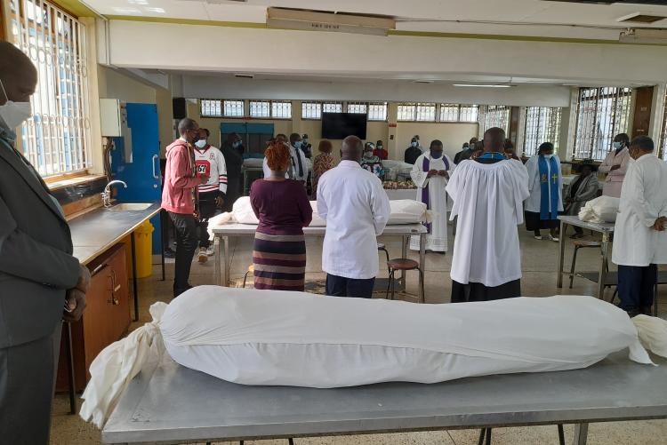 THE FIRST SPECIAL  PRAYER FOR THE CADAVERS HELD ON 14TH MARCH, 2022 AT THE DEPT. OF HUMAN ANATOMY- UON