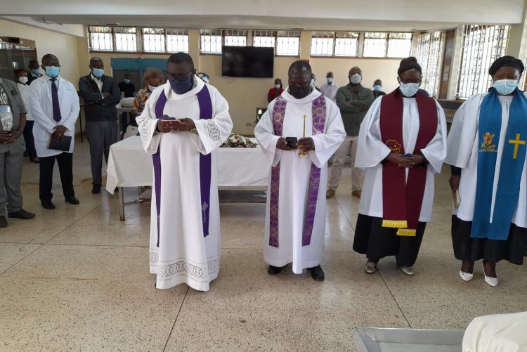 THE FIRST SPECIAL  PRAYER FOR THE CADAVERS HELD ON 14TH MARCH, 2022 AT THE DEPT. OF HUMAN ANATOMY- UON