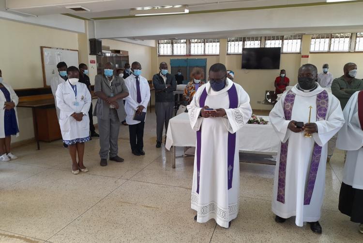 THE FIRST SPECIAL  PRAYER FOR THE CADAVERS HELD ON 14TH MARCH, 2022 AT THE DEPT. OF HUMAN ANATOMY- UON