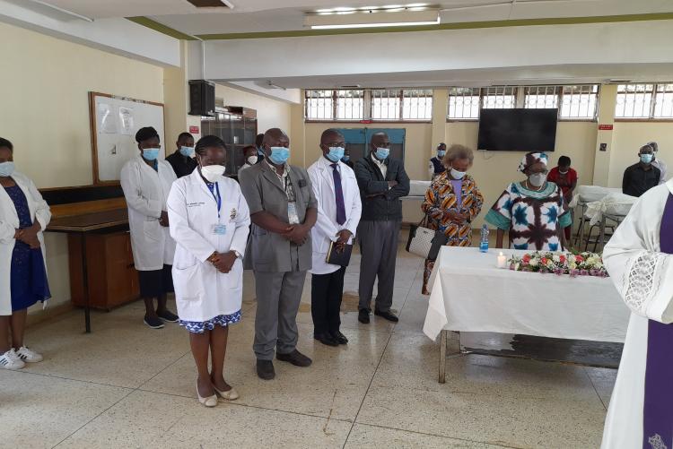 THE FIRST SPECIAL  PRAYER FOR THE CADAVERS HELD ON 14TH MARCH, 2022 AT THE DEPT. OF HUMAN ANATOMY- UON