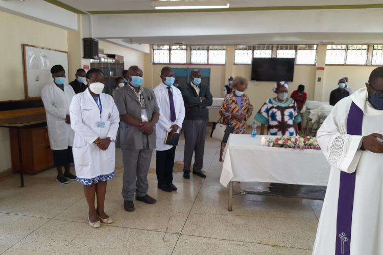 THE FIRST SPECIAL  PRAYER FOR THE CADAVERS HELD ON 14TH MARCH, 2022 AT THE DEPT. OF HUMAN ANATOMY- UON