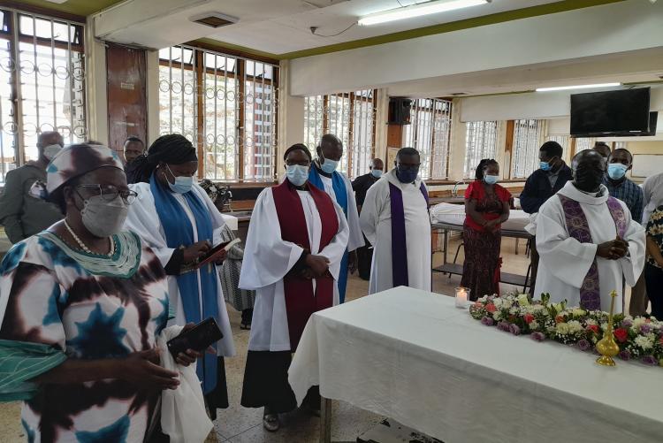 THE FIRST SPECIAL  PRAYER FOR THE CADAVERS HELD ON 14TH MARCH, 2022 AT THE DEPT. OF HUMAN ANATOMY- UON