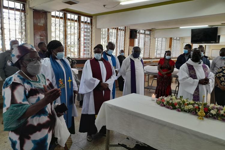 THE FIRST SPECIAL  PRAYER FOR THE CADAVERS HELD ON 14TH MARCH, 2022 AT THE DEPT. OF HUMAN ANATOMY- UON