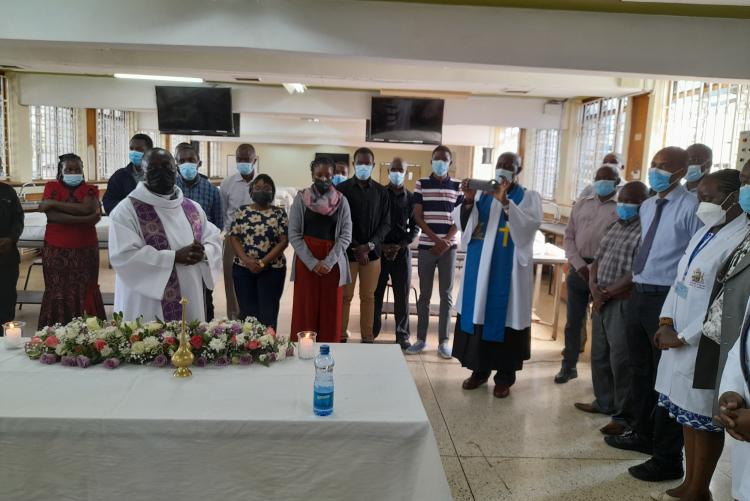 THE FIRST SPECIAL  PRAYER FOR THE CADAVERS HELD ON 14TH MARCH, 2022 AT THE DEPT. OF HUMAN ANATOMY- UON