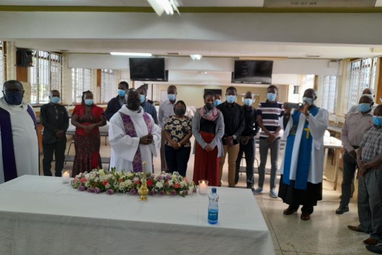 THE FIRST SPECIAL  PRAYER FOR THE CADAVERS HELD ON 14TH MARCH, 2022 AT THE DEPT. OF HUMAN ANATOMY- UON