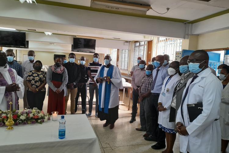 THE FIRST SPECIAL  PRAYER FOR THE CADAVERS HELD ON 14TH MARCH, 2022 AT THE DEPT. OF HUMAN ANATOMY- UON