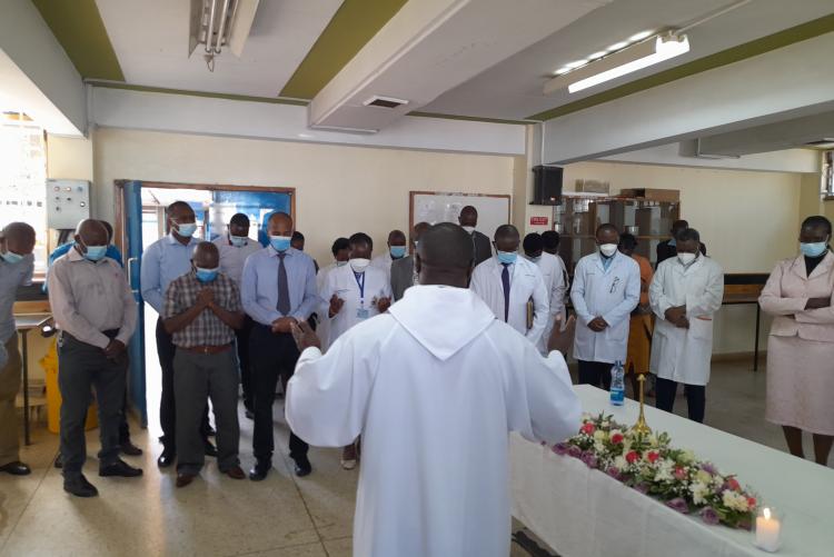 THE FIRST SPECIAL  PRAYER FOR THE CADAVERS HELD ON 14TH MARCH, 2022 AT THE DEPT. OF HUMAN ANATOMY- UON