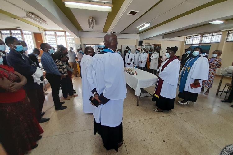 THE FIRST SPECIAL  PRAYER FOR THE CADAVERS HELD ON 14TH MARCH, 2022 AT THE DEPT. OF HUMAN ANATOMY- UON