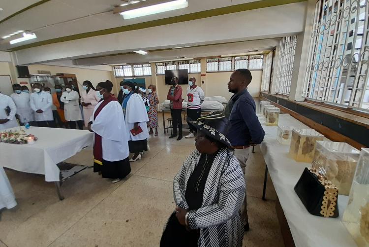 THE FIRST SPECIAL  PRAYER FOR THE CADAVERS HELD ON 14TH MARCH, 2022 AT THE DEPT. OF HUMAN ANATOMY- UON