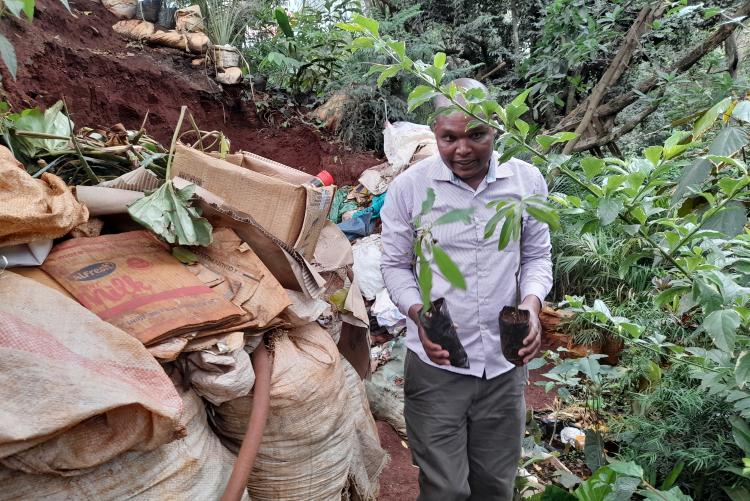 Mr. Leonard Bett Kiprono Conserving the environment by planting trees