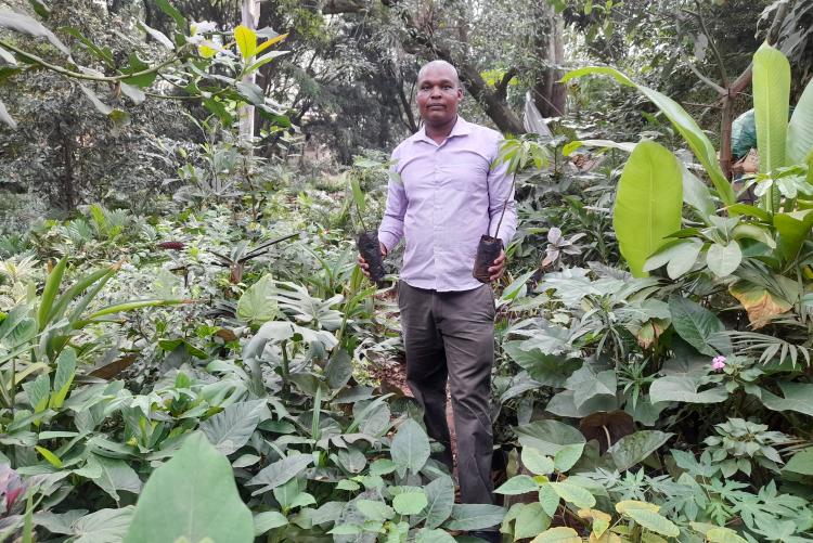 Mr. Leonard Bett Kiprono Conserving the environment by planting trees