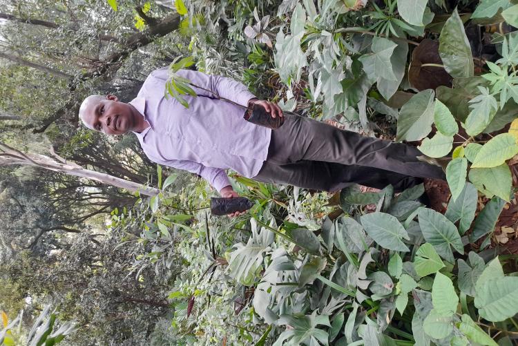 Mr. Leonard Bett Kiprono Conserving the environment by planting trees