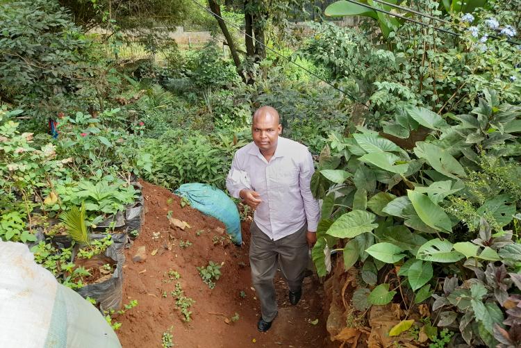 Mr. Leonard Bett Kiprono Conserving the environment by planting trees