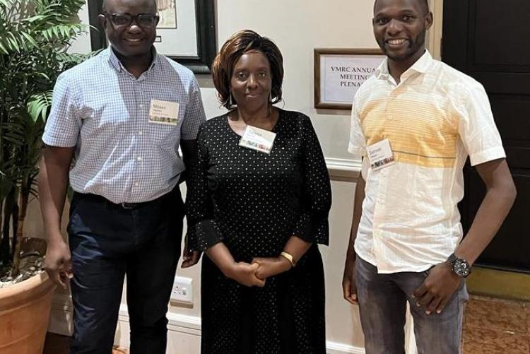 Prof. M. Obimbo, Dr. T.Kiama and S. Gesaka at the VMRC Annual Meeting in Durban, S. Africa