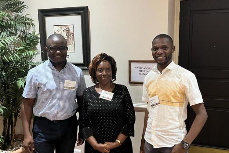 Prof. M. Obimbo, Dr. T.Kiama and S. Gesaka at the VMRC Annual Meeting in Durban, S. Africa