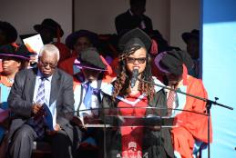 Muse Bridget Neema, the 62nd UoN graduation valedictorian.